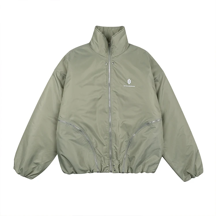 Bestickte Jacke mit Multi-Reißverschluss-Design und Ziernähten. Vielseitig, stilvoll, für einen modernen, individuellen Look.