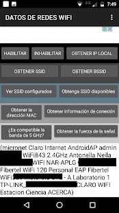 DATOS DE REDES WIFI Screenshot