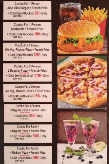 Frozen Pizza Hub menu 