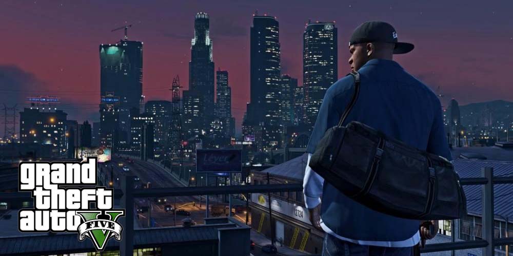 Franklin Clinton watching the city in Grand Theft Auto V