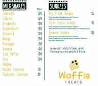 Waffle Treats menu 1