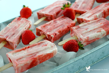 Strawberry Rhubarb Creamsicles