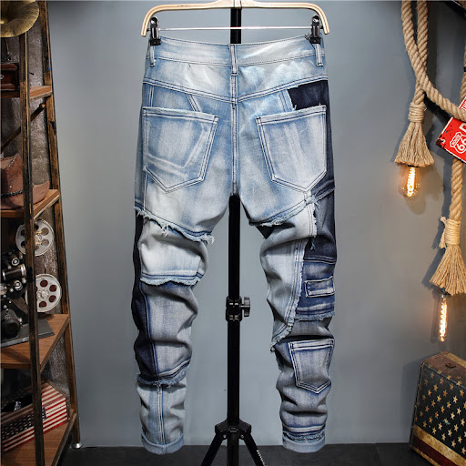 Title 5, Mens European and American Stitching Color-blo...