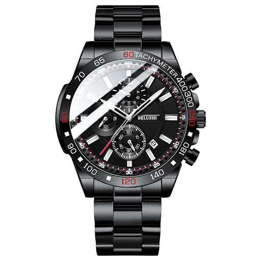 Title 6, Multifunctional Mens Business Solid Strap Watc...