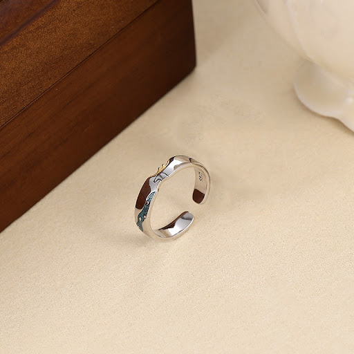 Title 5, S925 Sterling Silver Lovers Ring featuring a D...