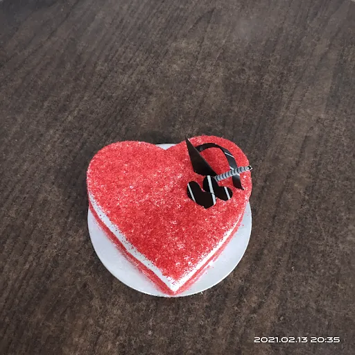 Red Velvet Heart Love Cake