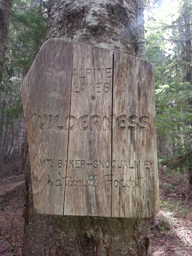 Alpine Lakes Wilderness Sign 