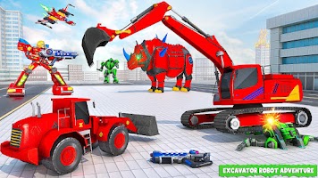 Snow Excavator Robot Car Games Screenshot