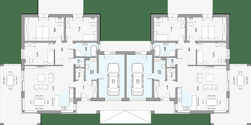 Mandalorian A - dwulokalowy L.LL - Rzut parteru