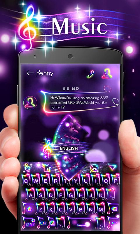 Android application Music GO Keyboard Theme screenshort