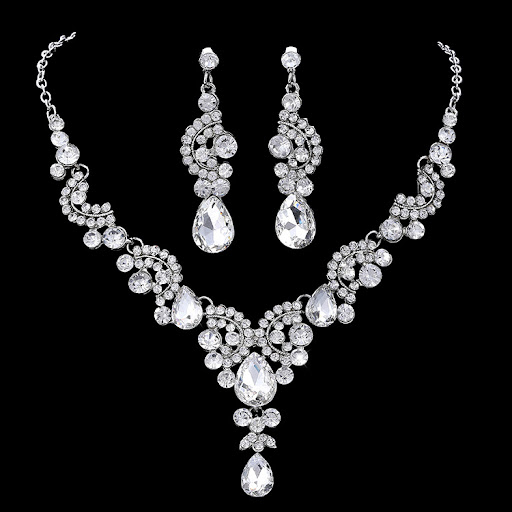 Title 2, Bridal beautiful Diamond Fashion Necklace Set, ...