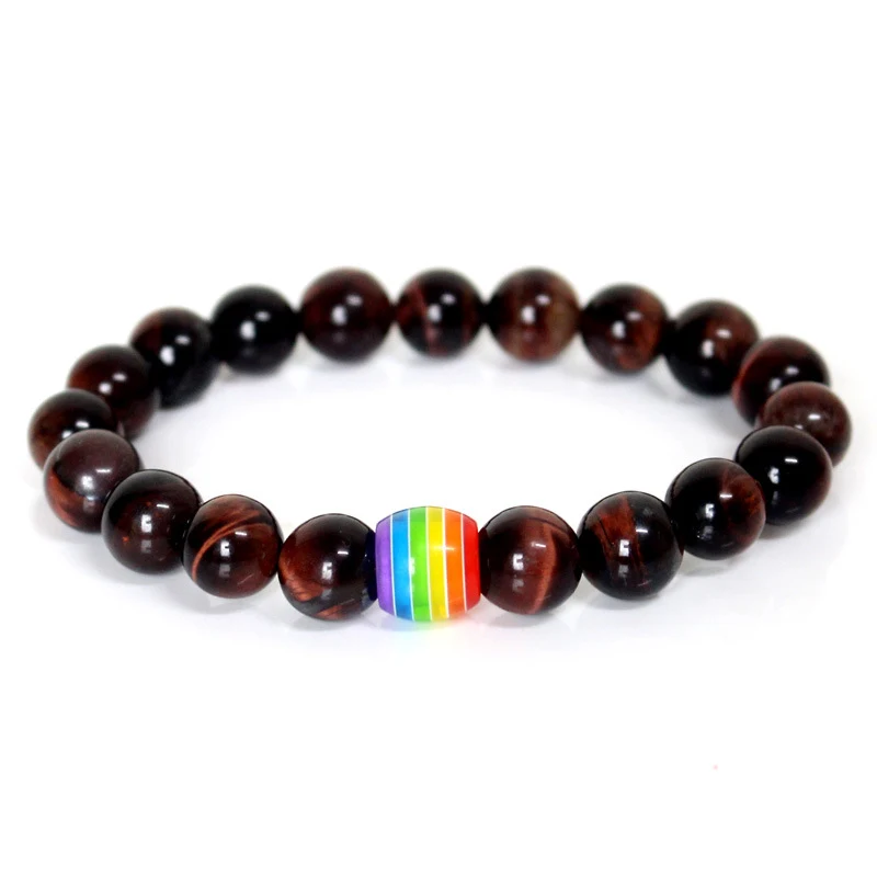 Title 1, Pulseira de miçangas arco-íris Pride, bracelete...