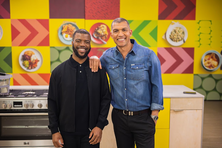 Each season 2 episode of 'Colour Your Plate with Koo' featured a different celebrity guest. Nutritionist Arthur Ramoroka (left) and chef Reuben Riffel on the judging panel.