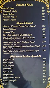 Maharani Darbar menu 3