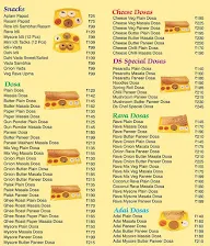 DS Dosa Factory menu 1