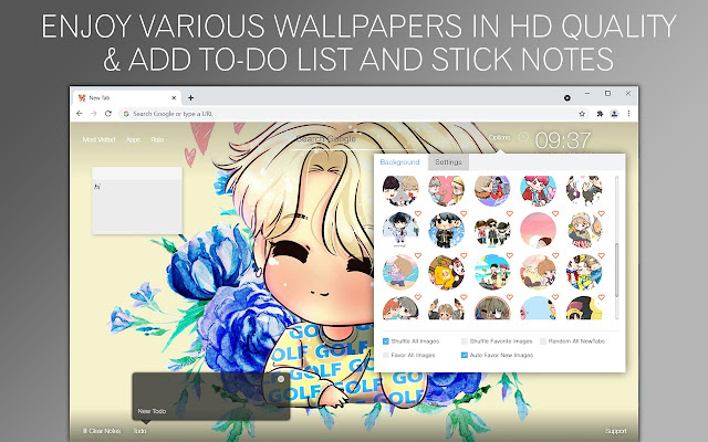 BTS Chibi Wallpaper HD Custom New Tab