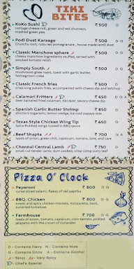 The Cak'Emist menu 2