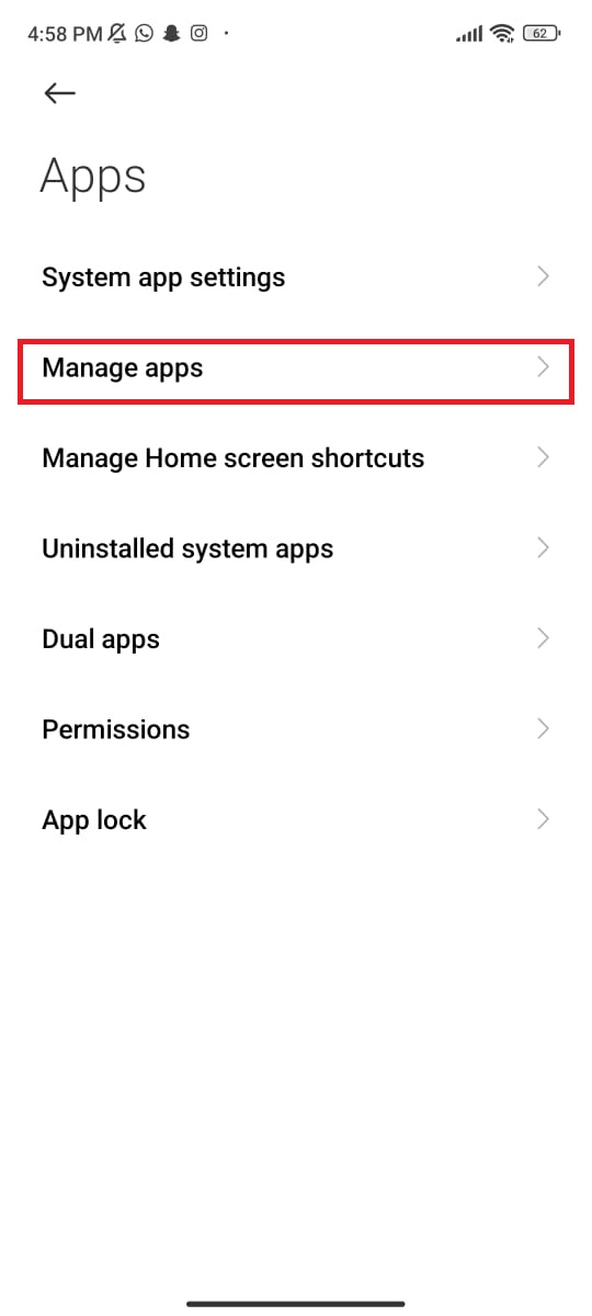 manage apps