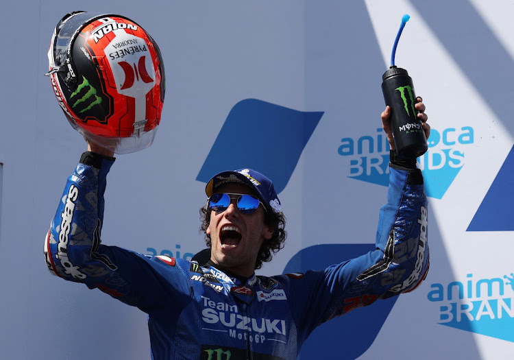 Alex Rins scored a thrilling victory for Suzuki at Phillip Island. Picture: REUTERS