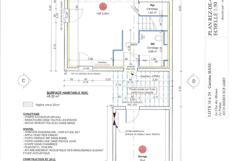  Vente Terrain + Maison - Terrain : 286m² - Maison : 90m² à Crémieu (38460) 