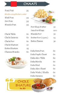 Chat Items Sev puri Pani Puri etc menu 1