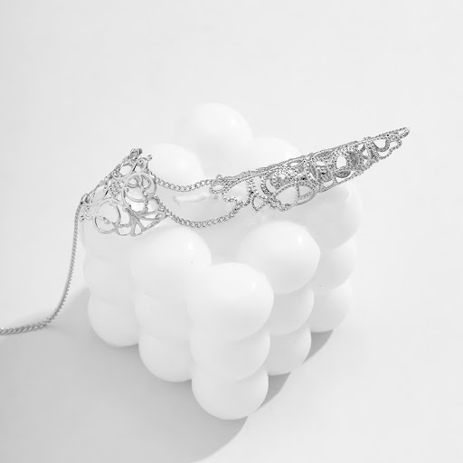 Title 11, Gothic Style Hollow Tapered Fingernail Cap Ring...