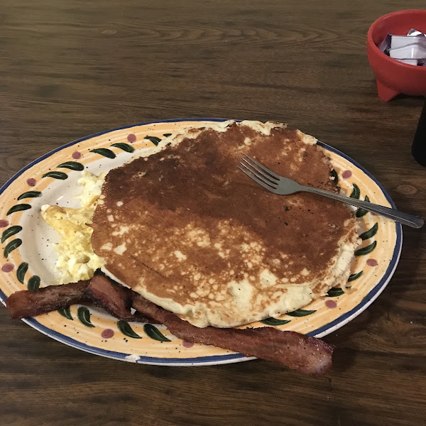 Two of the most massive pancakes I have ever seen!!