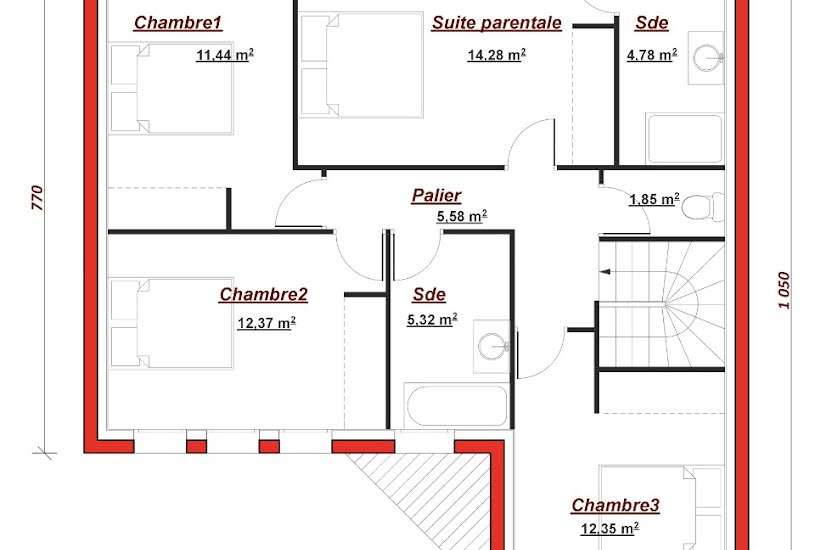  Vente Terrain + Maison - Terrain : 450m² - Maison : 140m² à La Boissière-École (78125) 