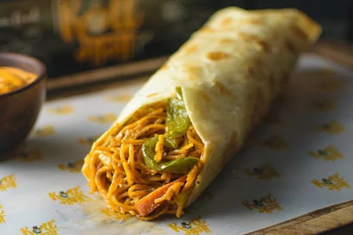 DOuble Rumali Chowmein Roll Serves