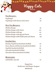 Happy Eats menu 1