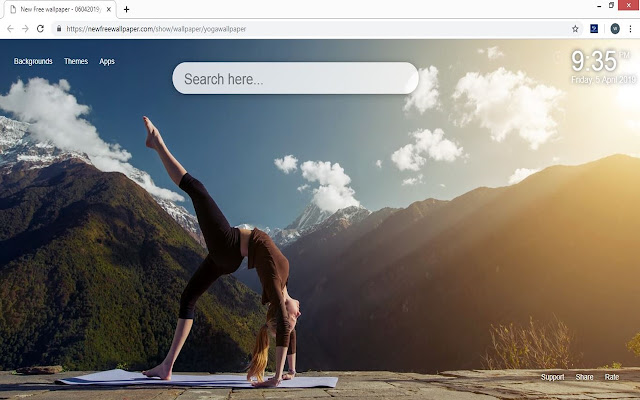 Yoga exercise HD New Tab wallpaper