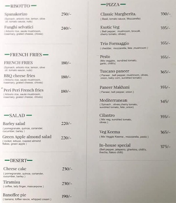 Basil menu 