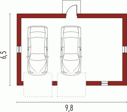 AG G8 - Rzut garażu