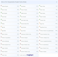 Sri Vengamamba Punjabi Family Dhaba menu 2