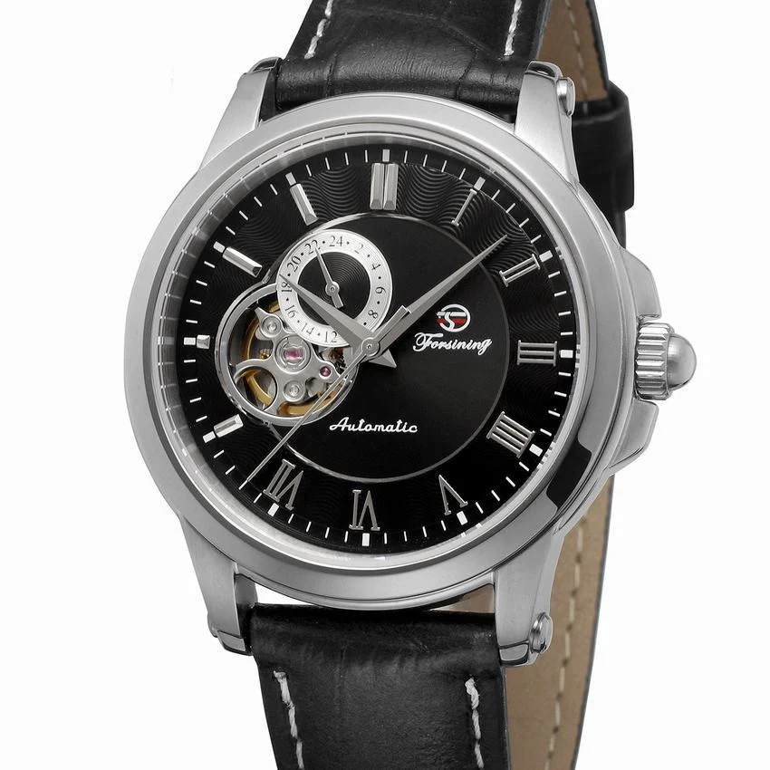 Title 3, Heren mechanisch horloge met stalen band, autom...