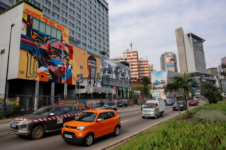 Graffiti and murals made by artists who came to participate in the first edition of Graff Ivoire, are seen on the facade of the Pullman hotel in Abidjan, Ivory Coast November 19, 2024.