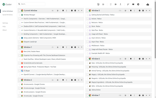 Cluster - Window & Tab Manager