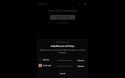 Concisely - One click summarize any webpage/PDF screenshot 3