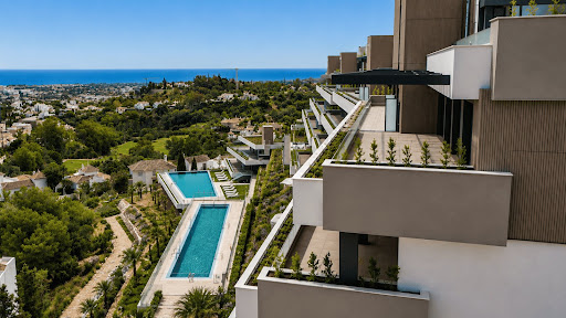Modern pools and balconies sea view in this luxury apartment / penthouse for sale in Benahavís ($2,641,844 - 290 m²)