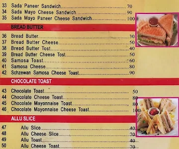 Mahendra Sandwich Centre menu 