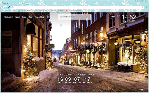 FreeAddon.com - Winter Snow Flakes Theme