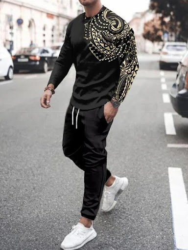 Title 3, 3D Digital Printed Crew Neck Sweater Sports Tro...