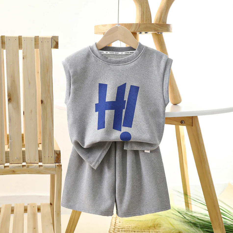 Kinder Vest Pak Babykleding Zomerkleding Comfortabele Outfit Lichtgewicht en Ademend Ideaal voor Warme Dagen en Buiten Spelen