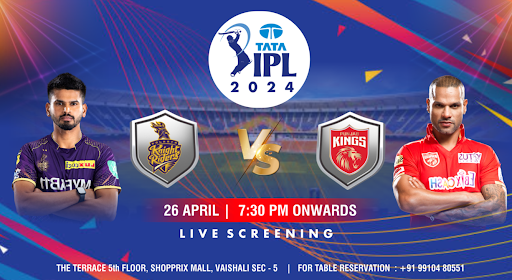 KKR vs PBKS: TATA IPL 2024 screening at The Terrace