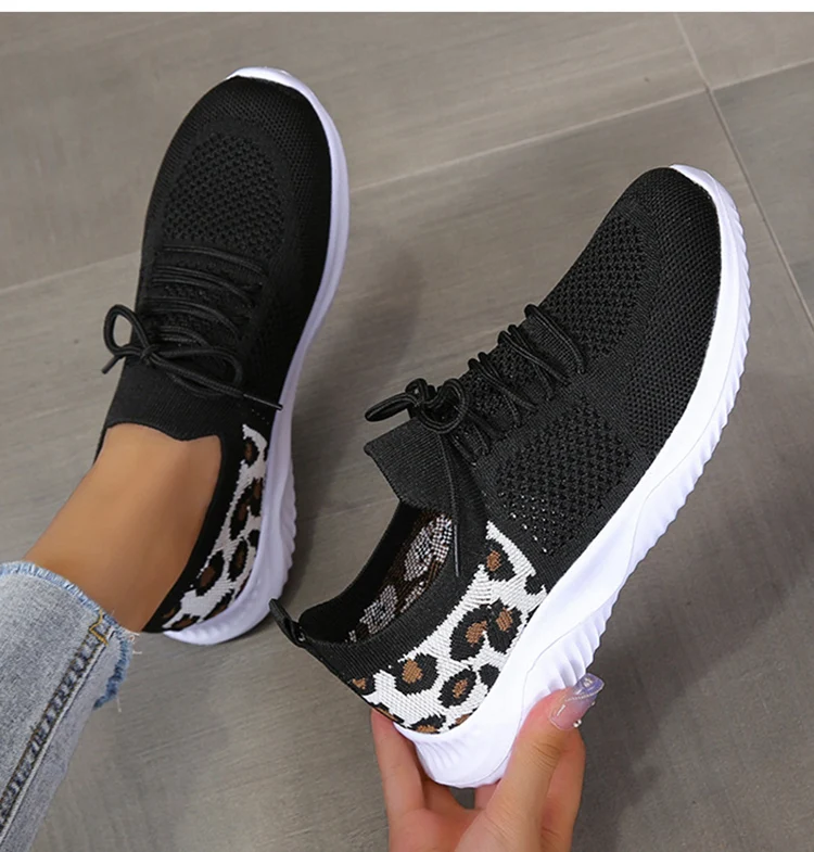Title 11, Womens White Leopard Print Lace-up Sneakers Sp...