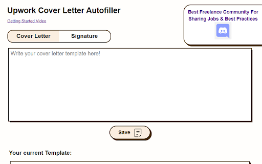 Upwork Cover Letter Autofiller