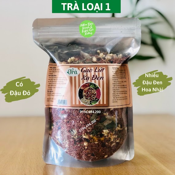 1Kg Trà Gạo Lứt Xạ Đen, Đậu Đen, Đậu Đỏ, Hoa Nhài, Lá Sen Hỗ Trợ Giảm Cân, Đẹp Da, Hỗ Trợ Ngủ Ngon (Handmade)