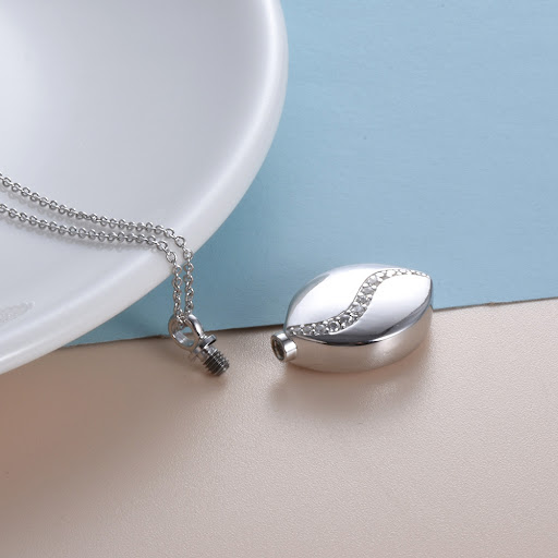 Title 3, Stainless Steel Minimalistic Water Drops Diamon...