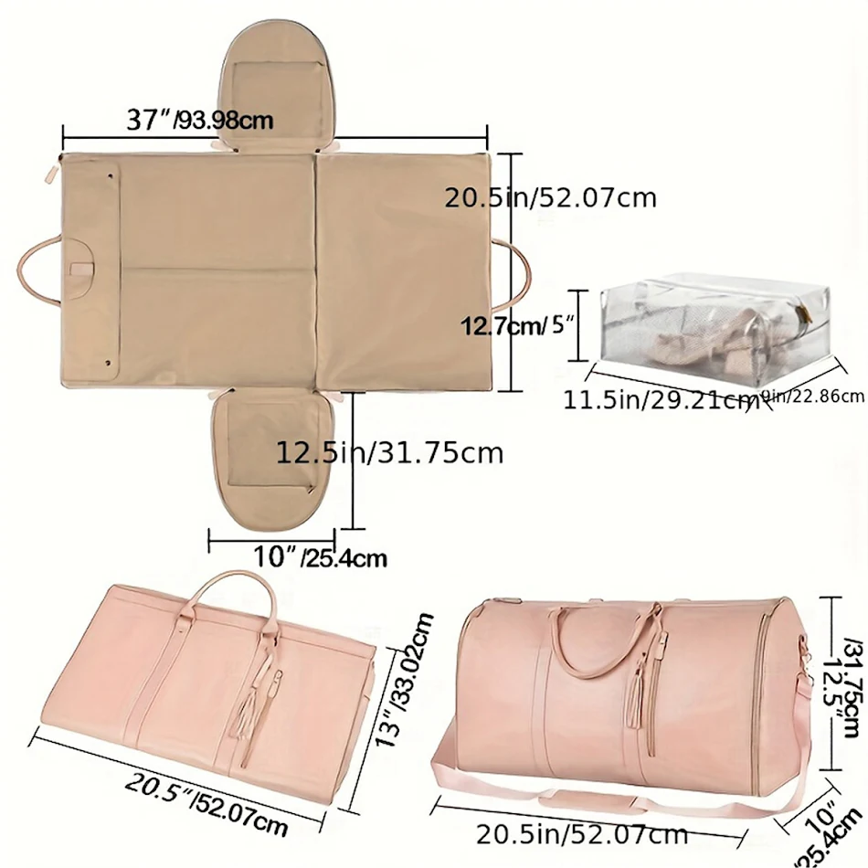 Große Tragbare Kleidersack mit Viel Stauraum. Perfekt für Kleider und Anzüge. Schützt Kleidung auf Reisen und zuhause.