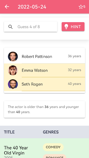 Screenshot Actorle